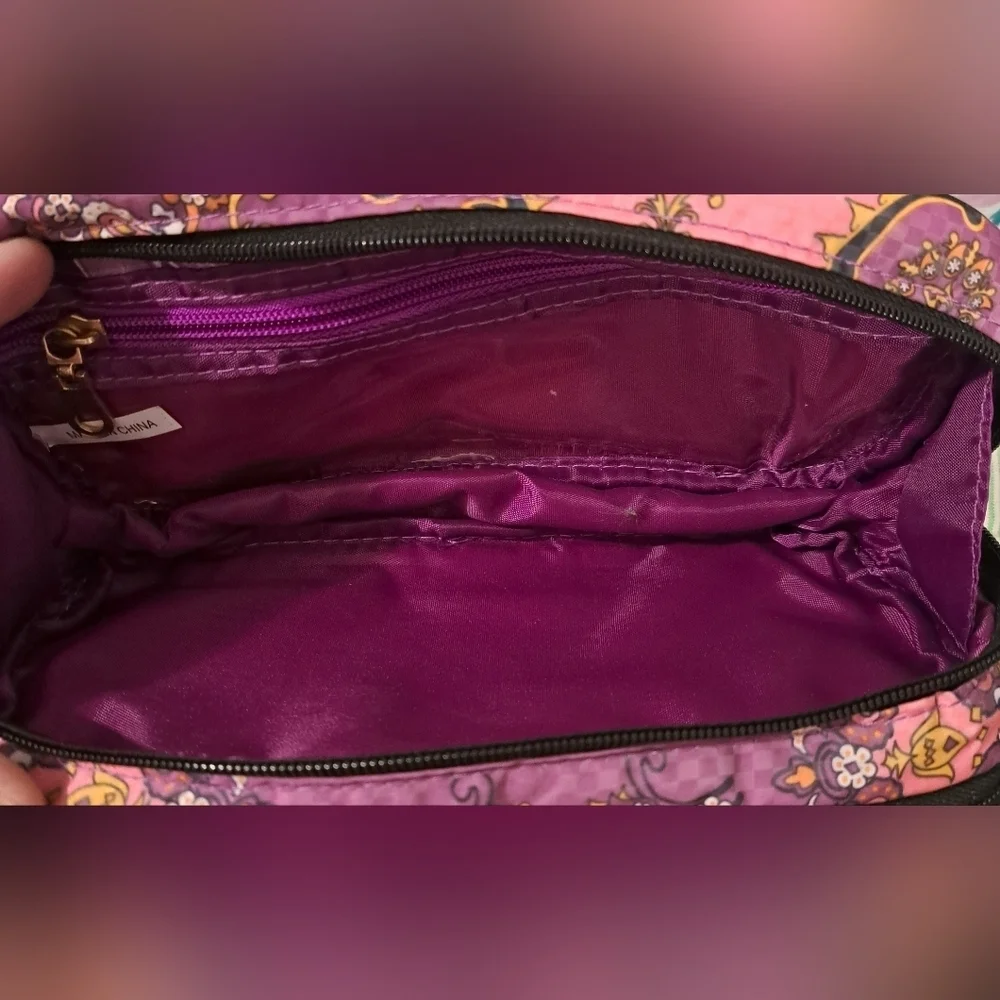 Trina Turk & Co 2 Pocket Paisley Vacation Travel Cosmetic Makeup Beauty Bag